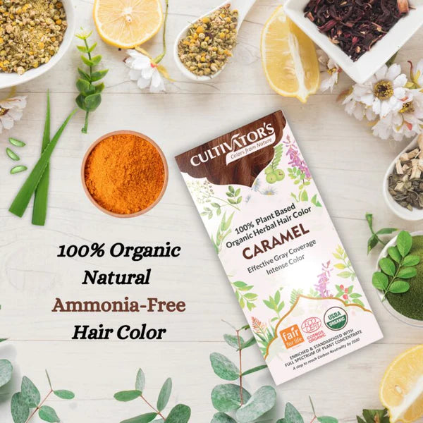 Cultivator's, Organic Herbal Hair Color, Caramel, Ayurveda Store NZ