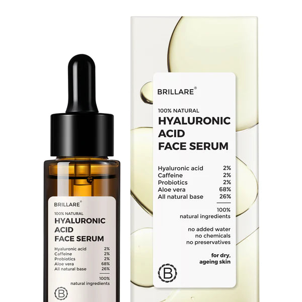 2% Hyaluronic Acid Face Serum, Brillare, Ayurveda Store NZ