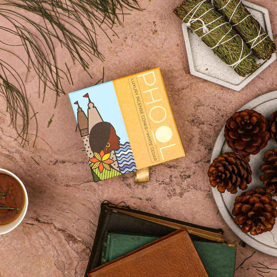 White Cedar - Natural Incense Cones by Phool