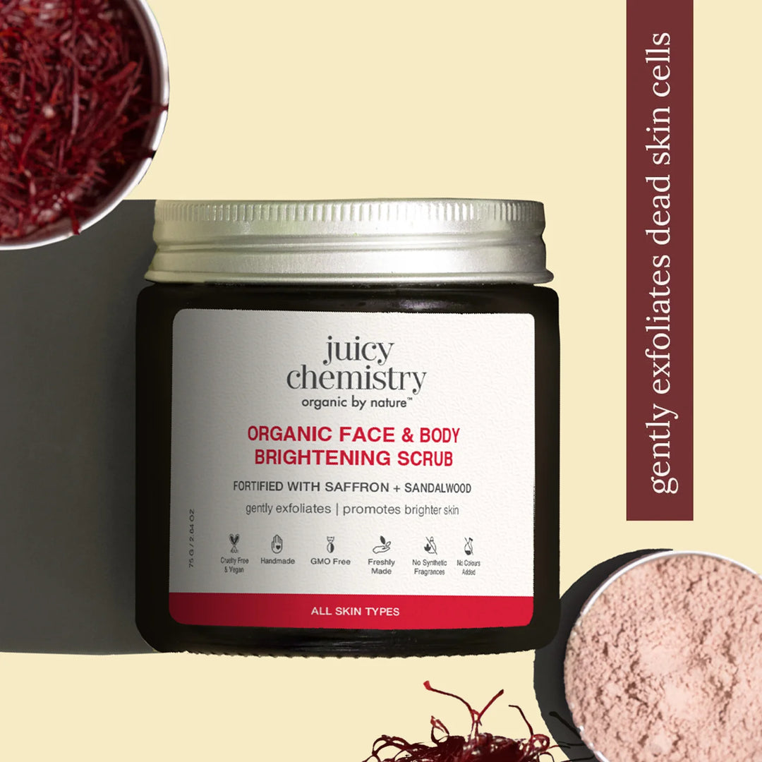 Saffron, Rose and Sandalwood Face Scrub