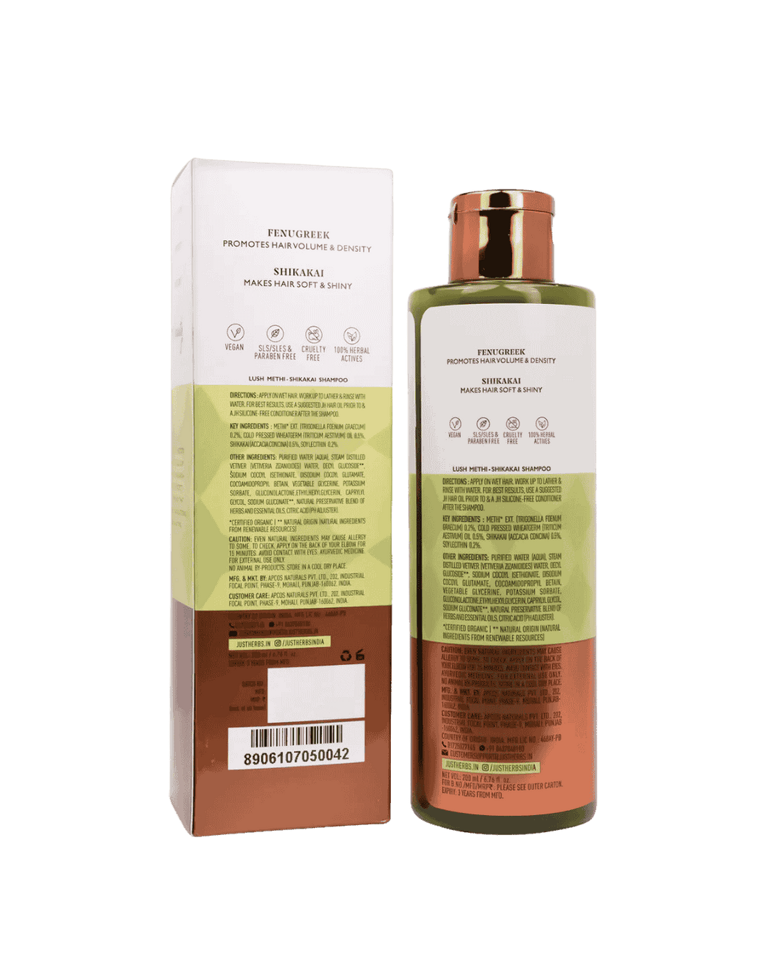 Volumising Shampoo, Fenugreek, Shikakai, Just Herbs, Ayurveda Store NZ