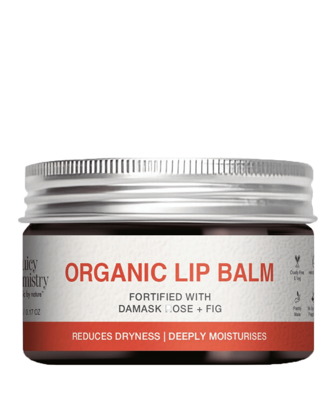 Organic Lip Balm, Damask Rose, Fig, Juicy Chemistry, Ayurveda Store NZ