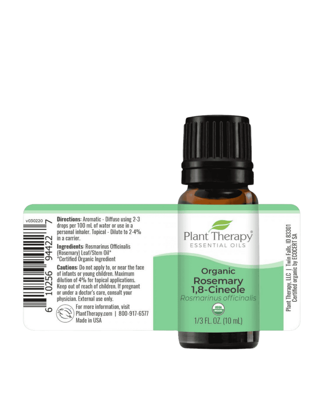 Organic Rosemary 1,8-Cineole Essential Oil - USDA Certified