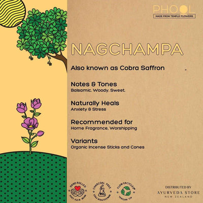 Nagchampa - Natural Incense Cones by Phool
