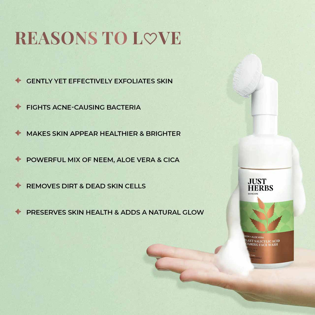 Salicylic Acid Foaming Face Wash with Neem & Aloe Vera