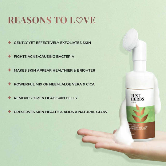 Salicylic Acid Foaming Face Wash with Neem & Aloe Vera