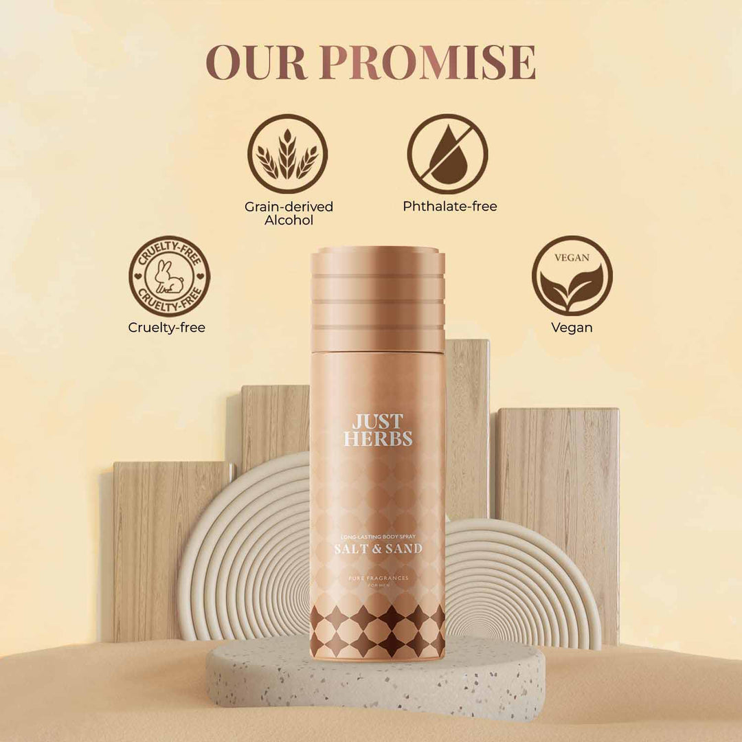 Long Lasting Salt and Sand Deodorant Body Spray For Men