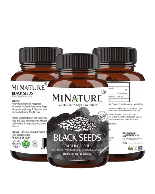 100% Natural Black Seed Capsules 60 Veg Caps | 450mg