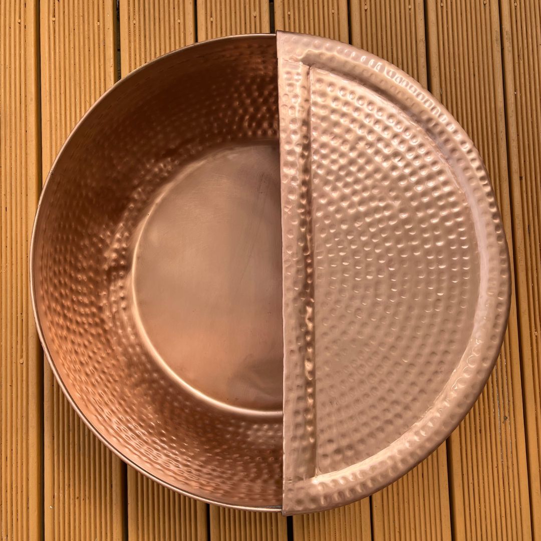 Luxurious Copper Spa Bowl - Pedicure & Foot Soaking Therapy.