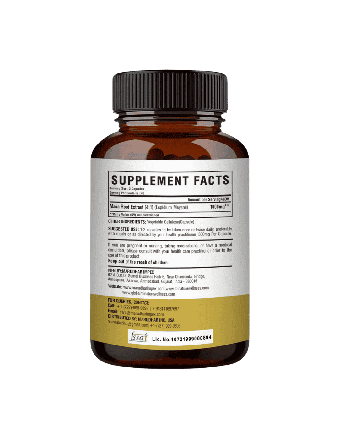 Maca Root Capsules , Minature, Ayurvedastorenz