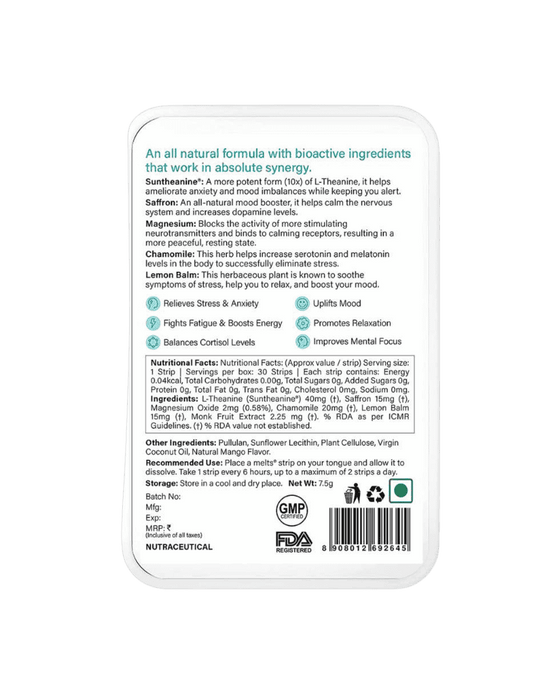 Melts® Calm & Relaxation- Oral Strips