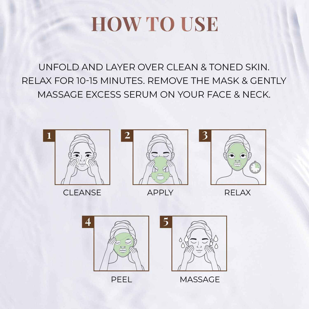 Green Tea Sheet Mask with Mint & Cucumber For Glowing Skin