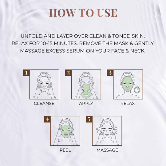 Green Tea Sheet Mask with Mint & Cucumber For Glowing Skin