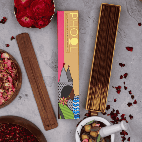 Indian Rose Natural Incense Sticks by Phool