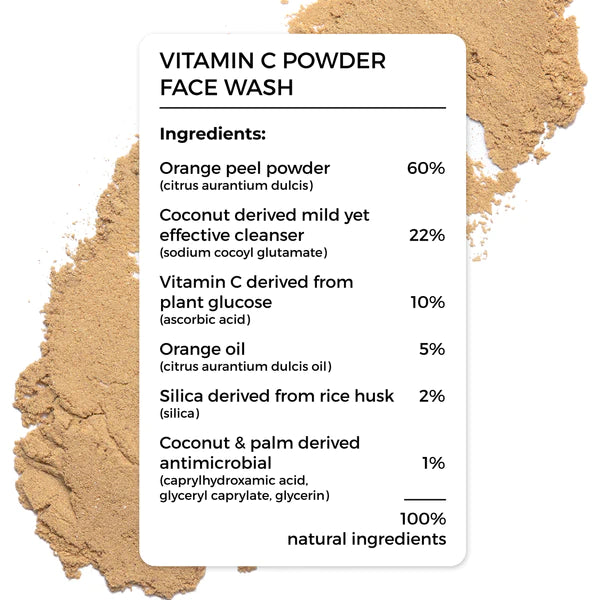 Vitamin C Powder Face Wash, Brillare, Ayurveda Store NZ