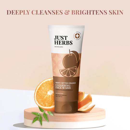 Just Herbs, Cleansing Face Wash, Neem, Bitter Orange, Chandan, Ayurveda Store NZ