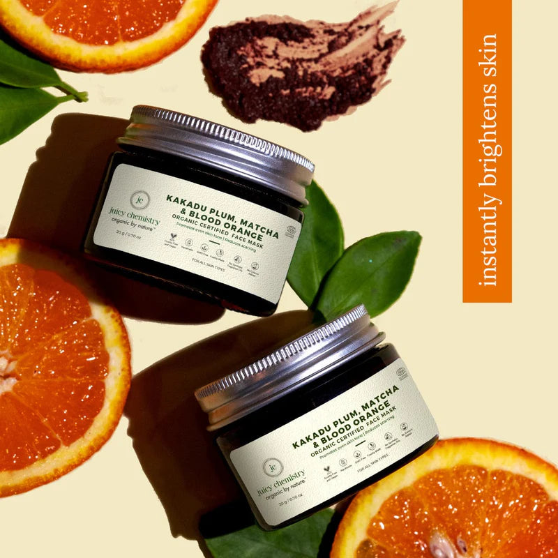 Kakadu Plum, Matcha And Blood Orange Face Mask, Juicy Chemistry, Ayurveda Store NZ