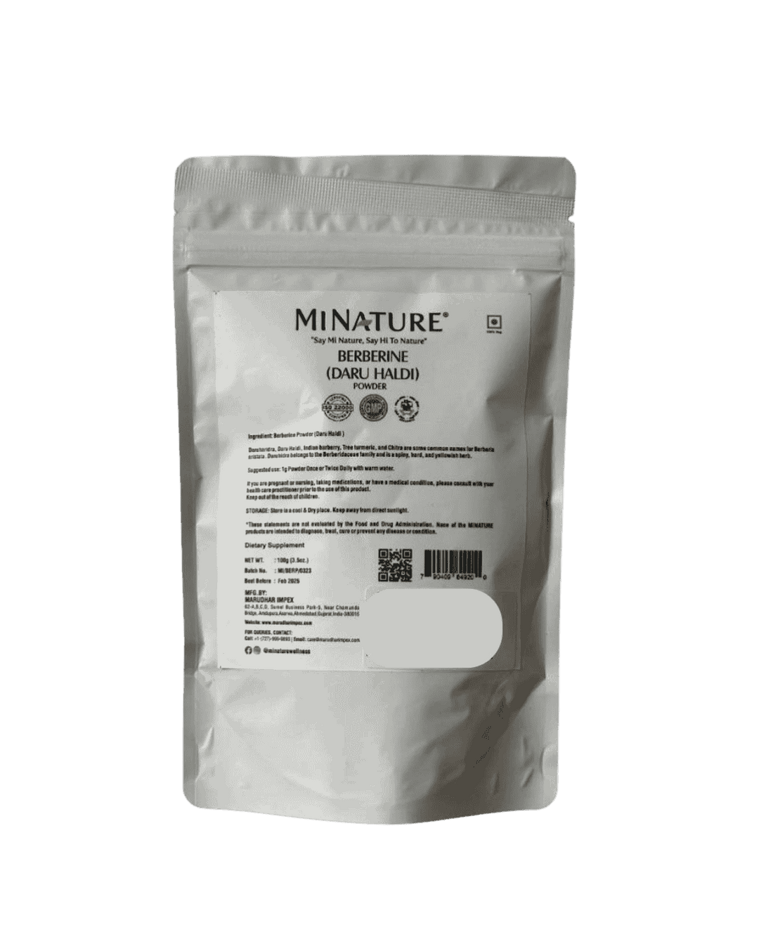 100% Natural Berberine Powder 100g