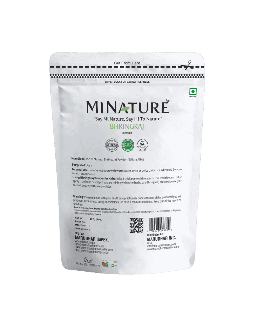 Natural Bhringraj Powder- 227 g (False daisy)