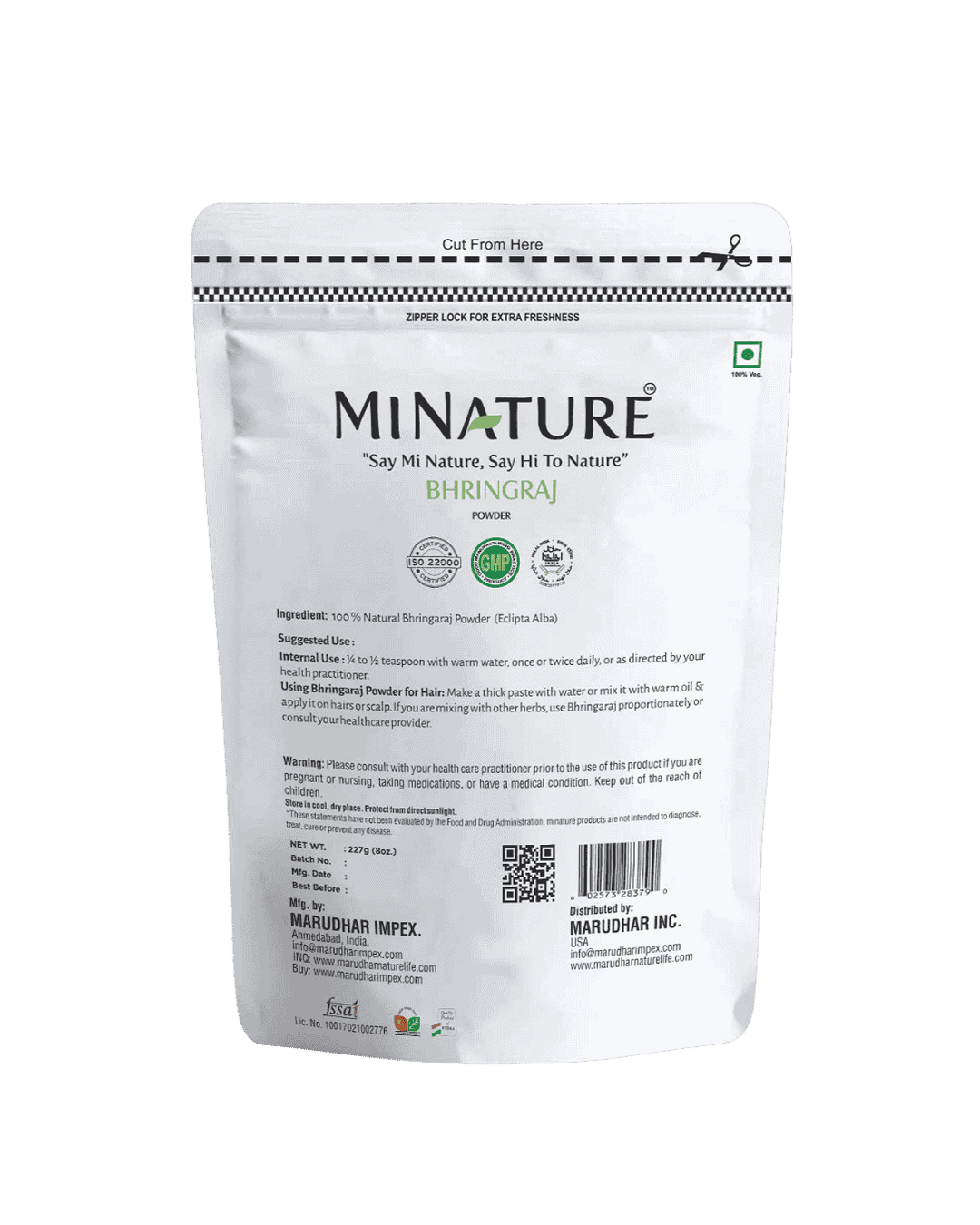 Natural Bhringraj Powder- 227 g (False daisy)