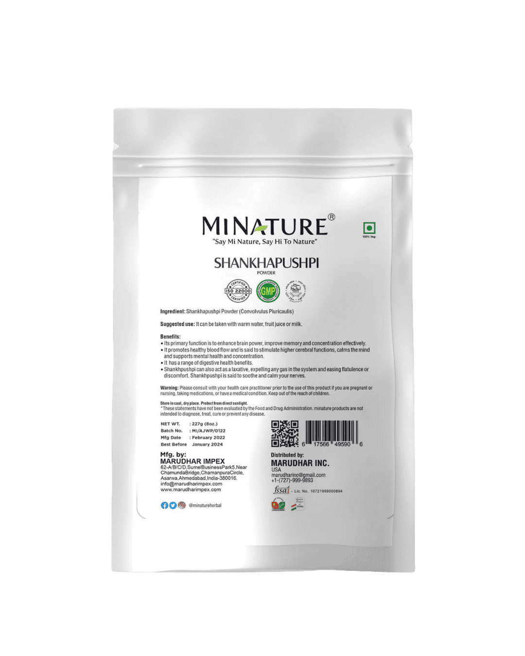 100% Natural Shankhapushpi Powder