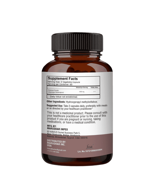 100% Natural Shatavari Capsules 450mg