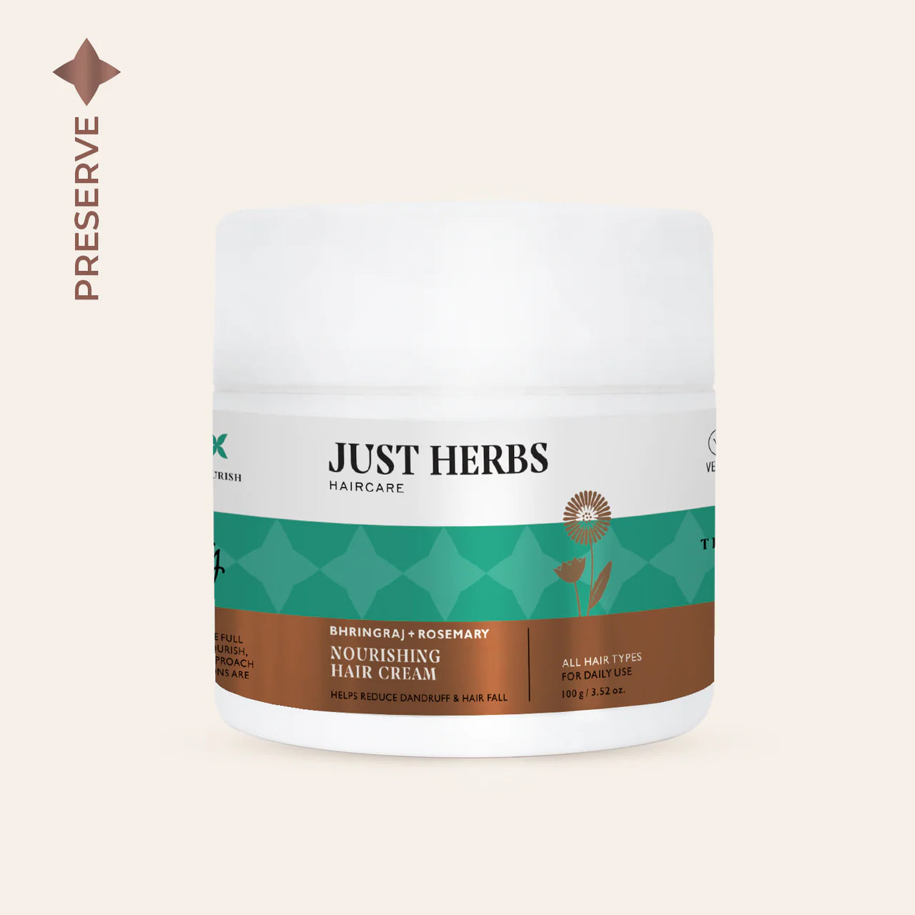 Nourishing Hair Cream, Bhringraj, Rosemary, Just Herbs, Ayurveda Store NZ