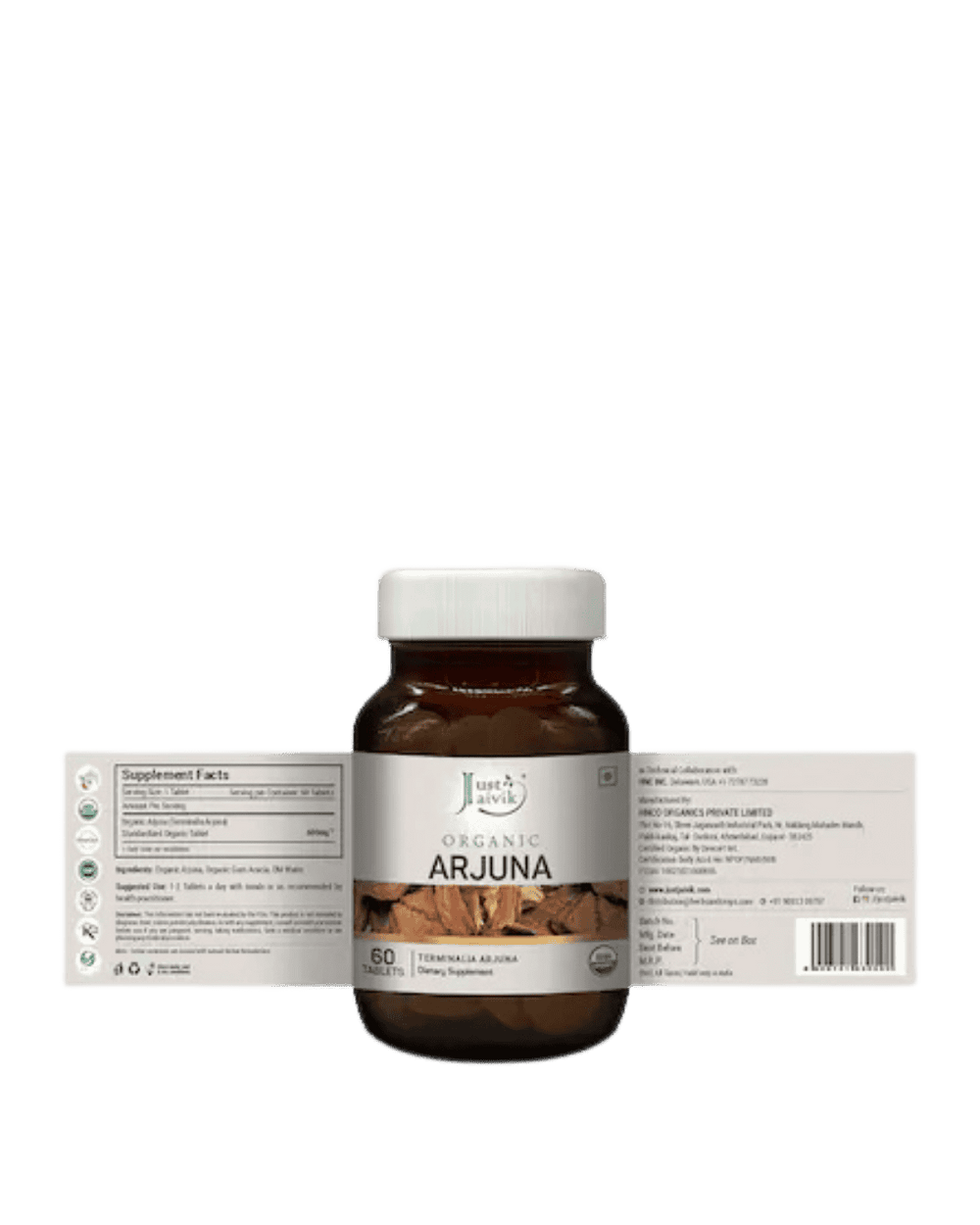 Organic Arjuna Tablets - 600mg
