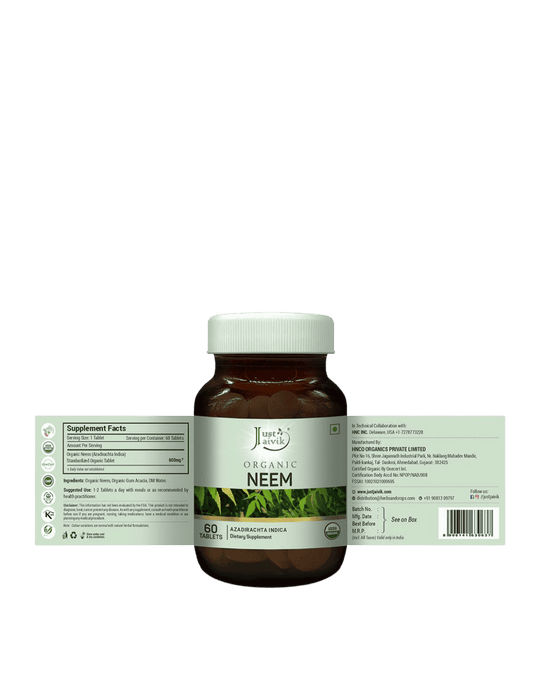 Neem Tablets, Just Jaivik, Ayurveda Store NZ
