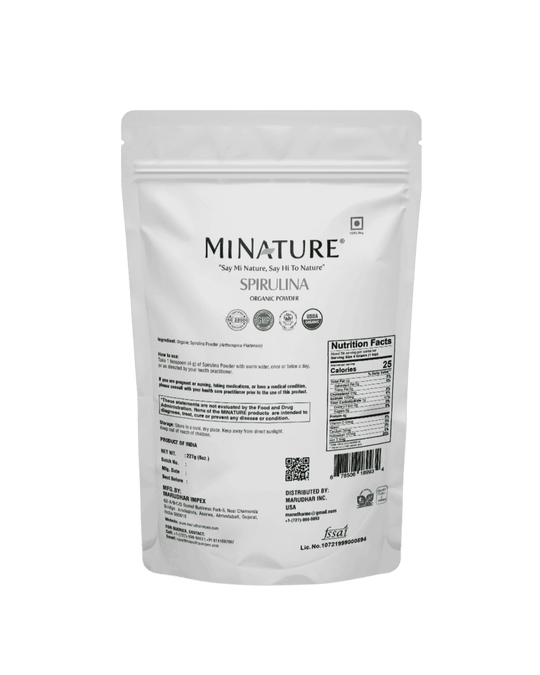 Organic Spirulina Powder 227g - USDA Certified