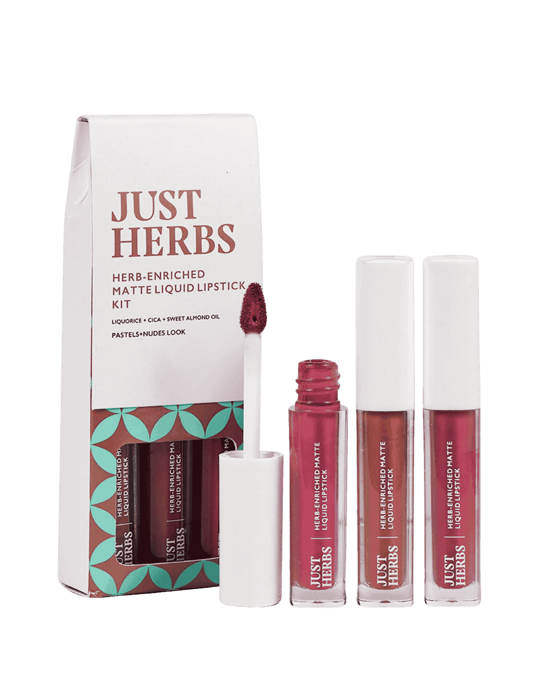 Full-Size Herb Enriched Matte Liquid Lipstick Kit - Set of 3