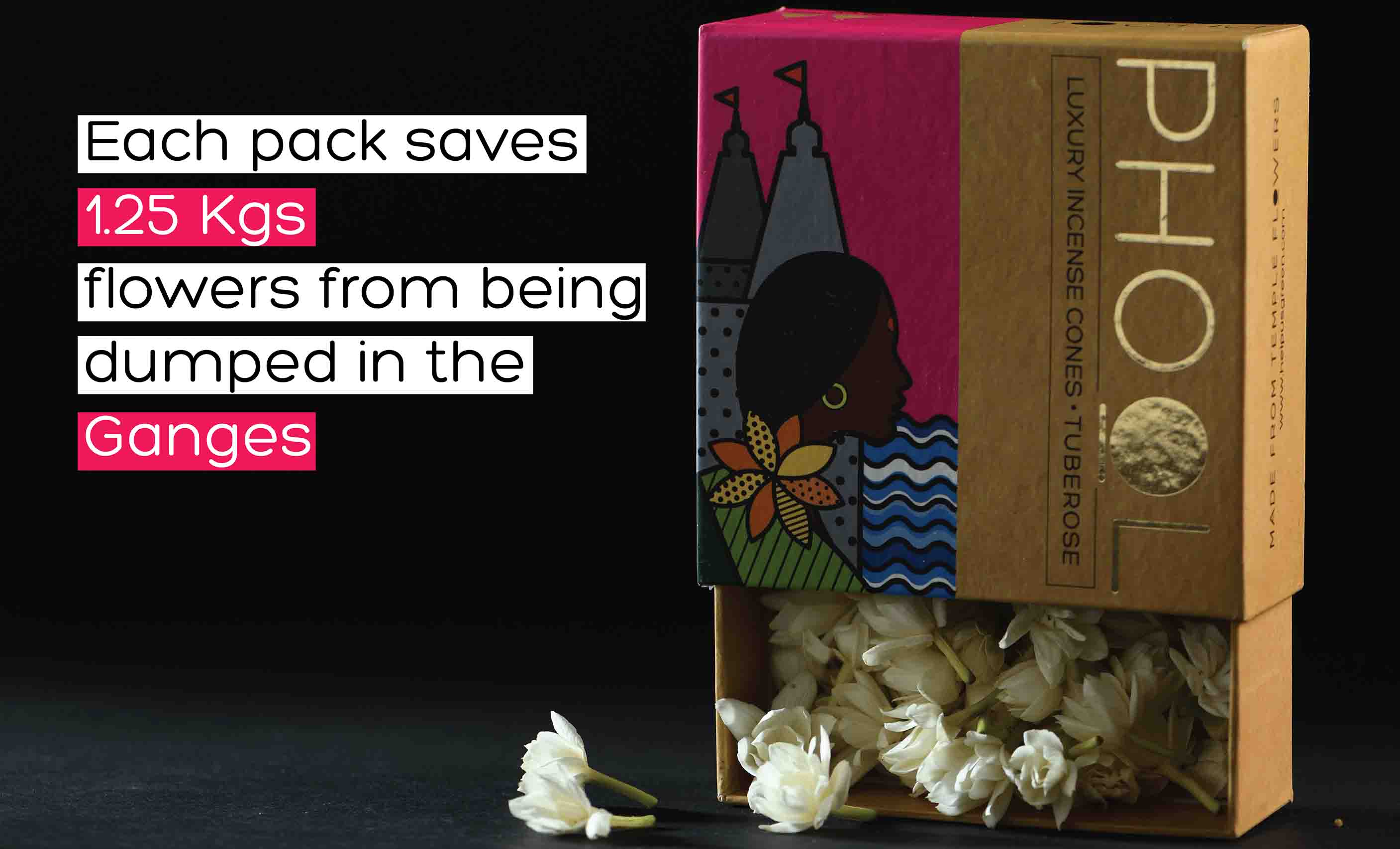 Indian Rose - Natural Incense Cones by Phool