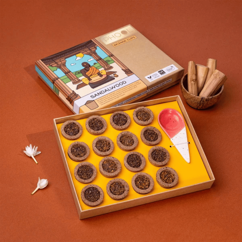 Sandalwood - Natural Havan Cups by Phool