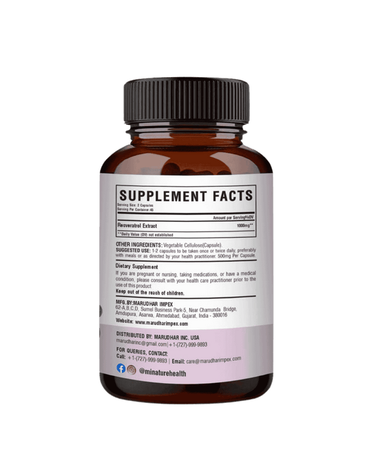 Resveratrol Extract Capsules 90 Veg Caps | 500mg