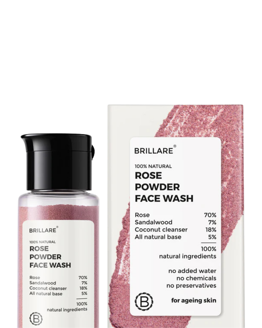 Rose Powder Face Wash For Youthful Skin