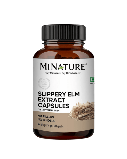 100% Natural Slippery Elm Extract Capsules