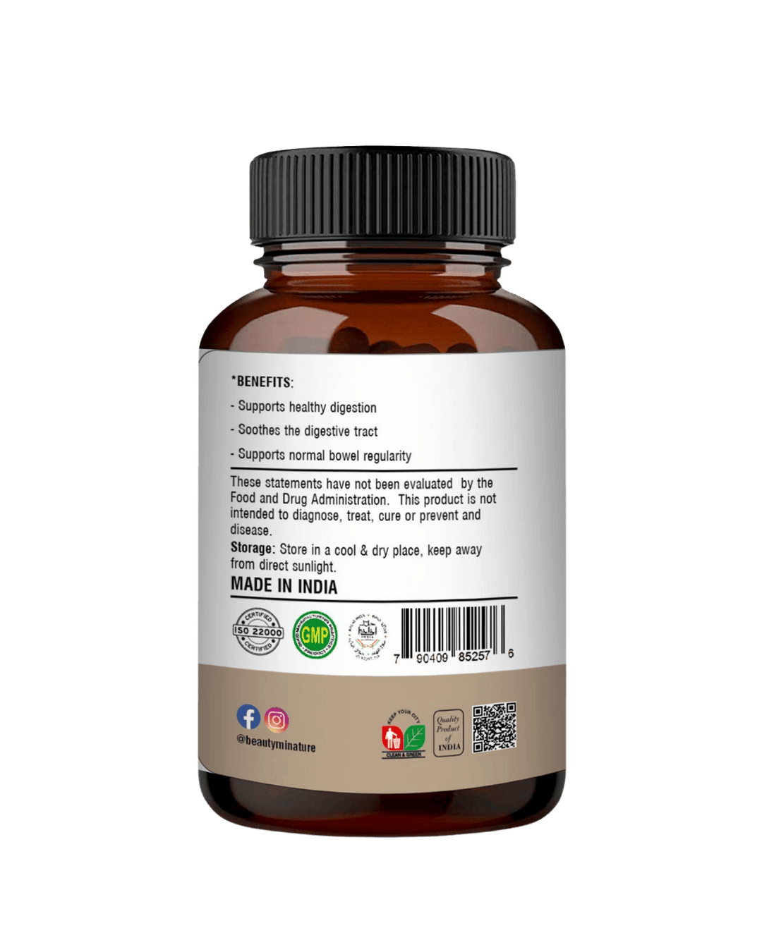 100% Natural Slippery Elm Extract Capsules
