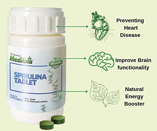 Organic Spirulina Tablets 500g | 120VegTabs| Medilina