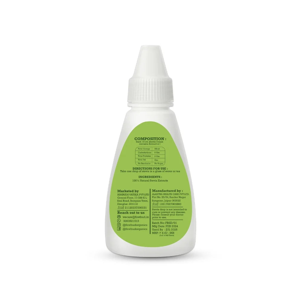 Stevia Drops, First Bud Organics, Ayurveda Store NZ