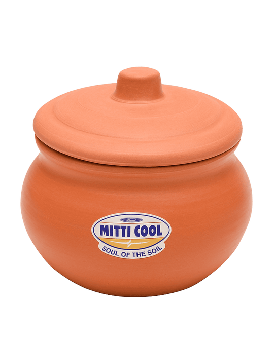 Terracotta Earthen Curd Pot with Cap (Clay) 650ml