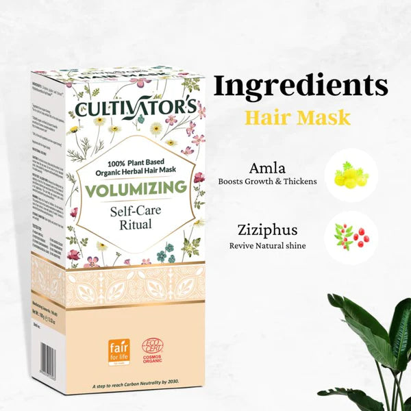 Cultivator's, Organic Herbal Hair Mask, Volumizing Hair Mask, Ayurveda Store NZ