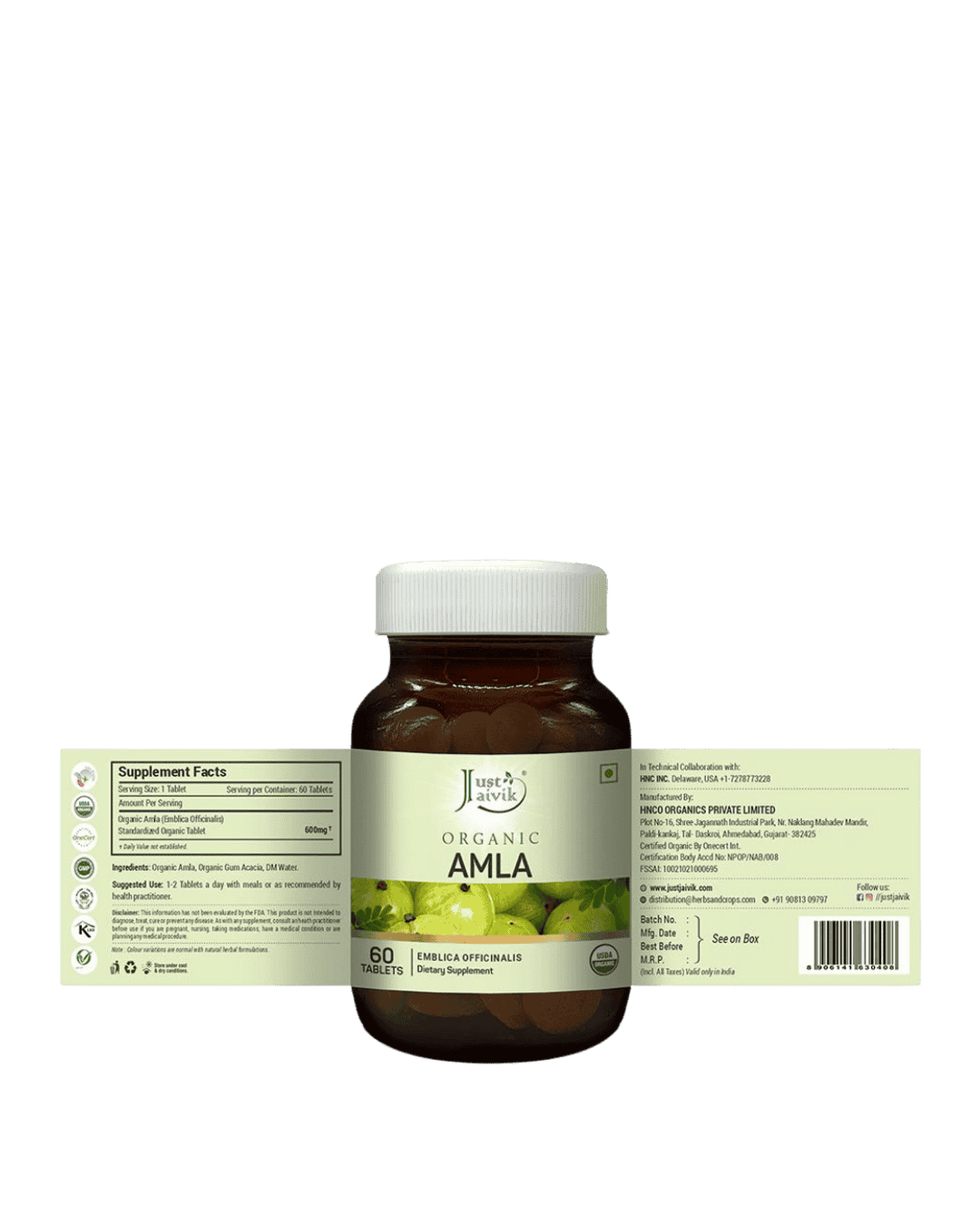 Organic Amla Tablets - 600mg
