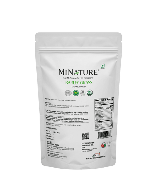 Organic Barley Grass Powder (Hordeum vulgare) - 227 g