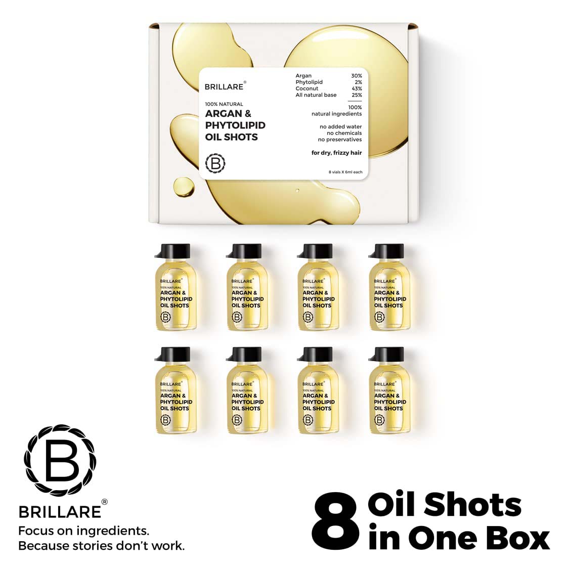 Argan & Phytolipid Oil Shots For Dry, Frizzy Hair