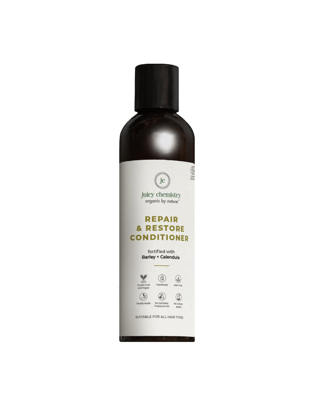 juicy chemistry, repair and restore conditioner, barley, calendula, ayurveda store
