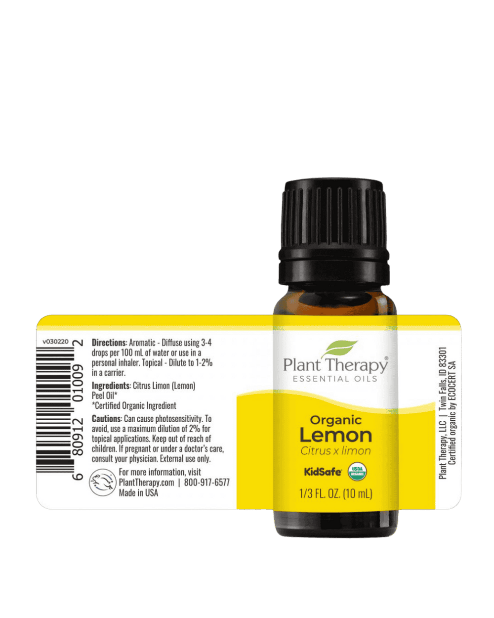 Organic Lemon Essential Oil - USDA Certified