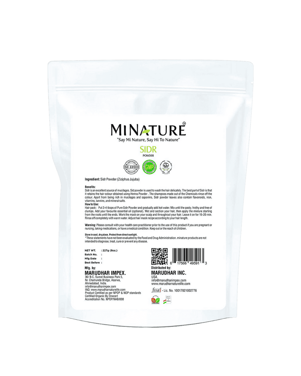 100% Natural Sidr Powder 227g