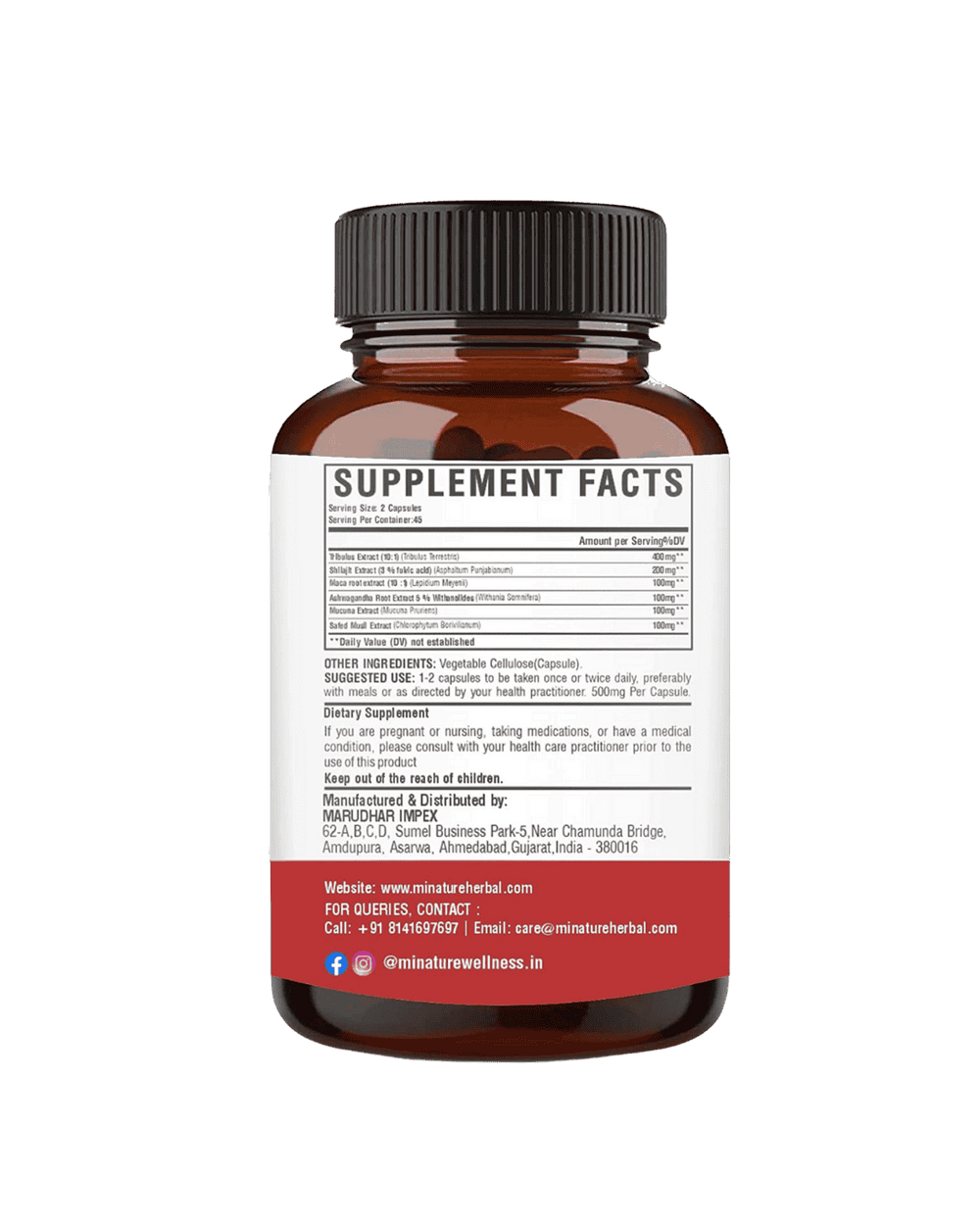 Testosterone Booster Capsules 90 Veg Caps | 500mg