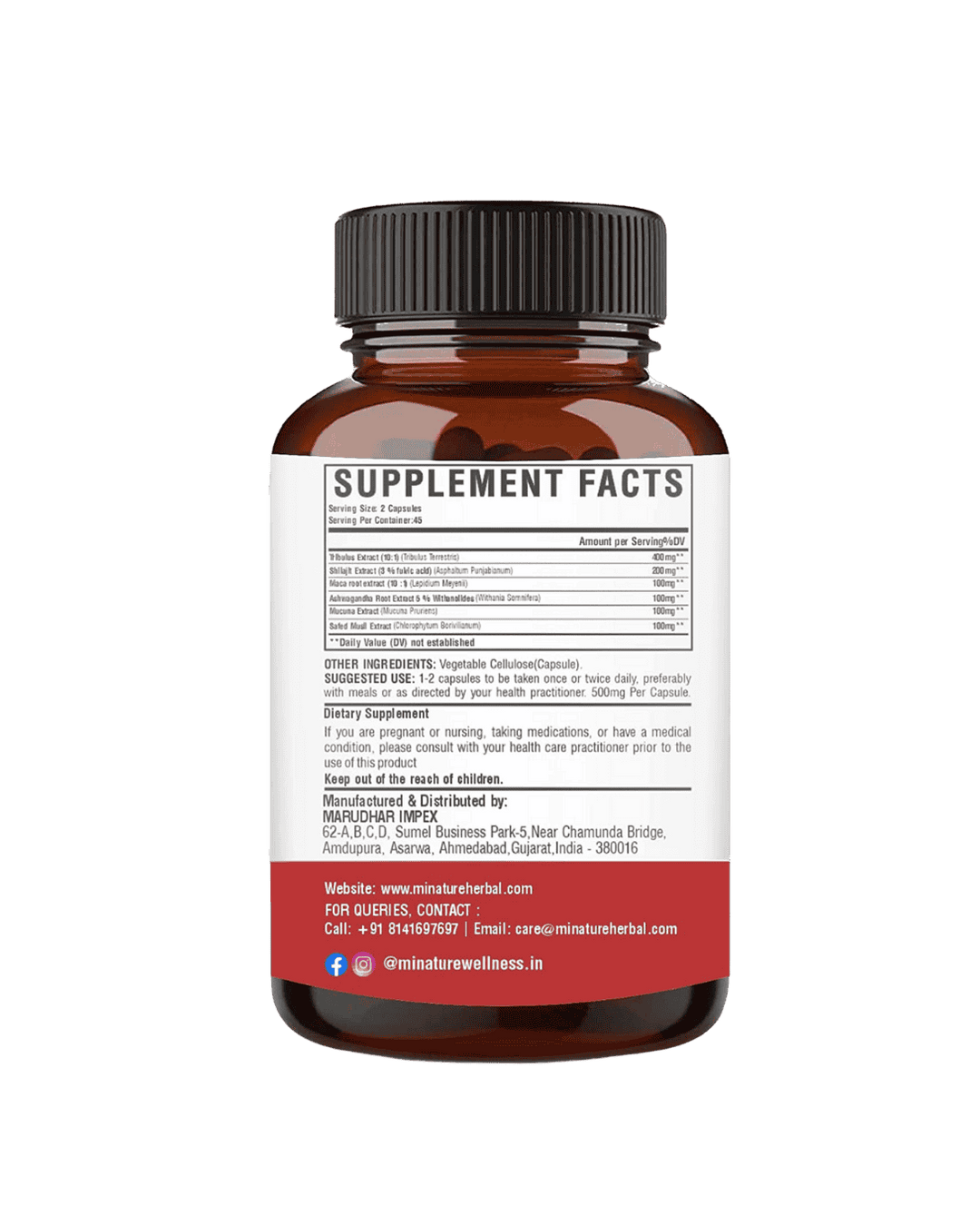 Testosterone Booster Capsules 90 Veg Caps | 500mg