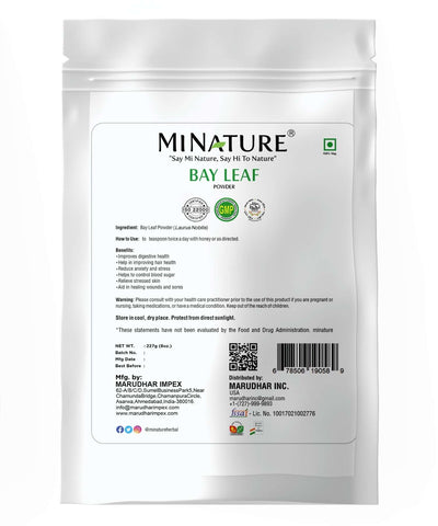 100% Natural Bay Leaf Powder 227g